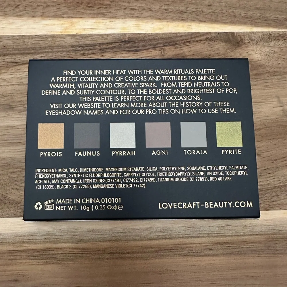 Lovecraft Beauty Eyeshadow Palette in Warm Rituals